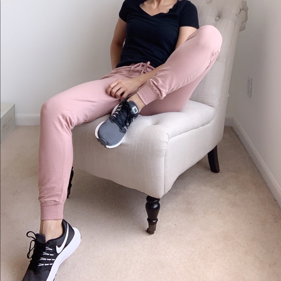 French Terry Pocketed Jogger Pant  - BLUSH - Picture 5 of 5